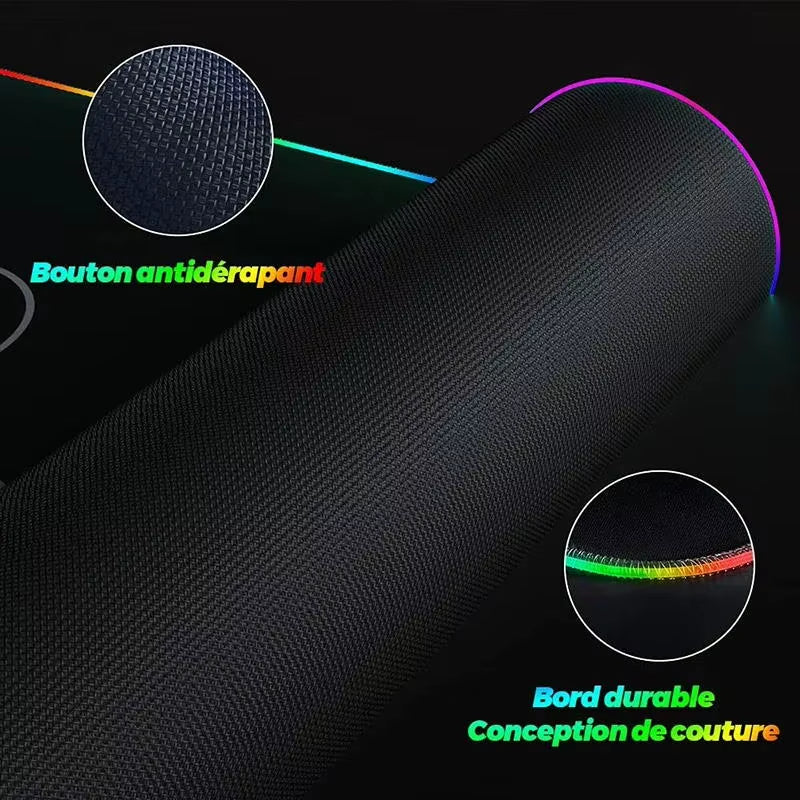 Black Mouse Pad, Gaming Mouse Pad, Anime Gaming Pad, Gaming Rug, Computer XXL Cute Mouse Pad, Large Gaming Keyboard Rug.