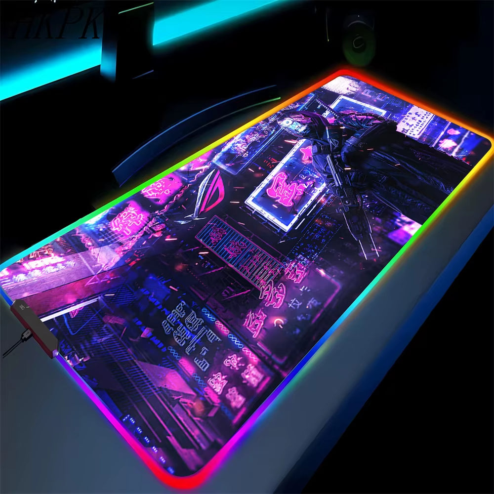Black Mouse Pad, Gaming Mouse Pad, Anime Gaming Pad, Gaming Rug, Computer XXL Cute Mouse Pad, Large Gaming Keyboard Rug.